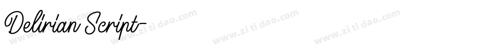 Delirian Script字体转换